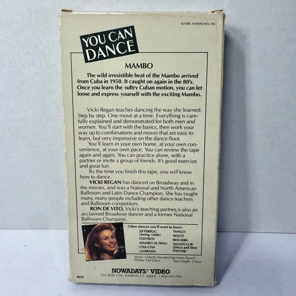 You Can Dance Mambo & Jitterbug‎ Swing Vintage VHS 1989 Vicki Regan Ron DeVito